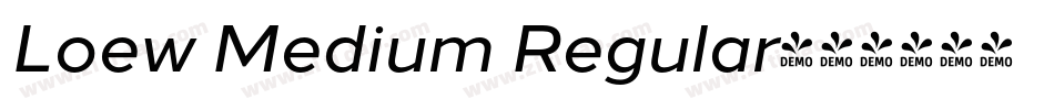 Loew Medium Regular字体转换